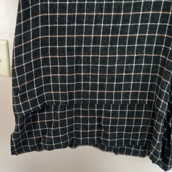 Zara Women Window Pane Sparkly Short Sleeve Lagenlook Tunic Womens Sz XS - Picture 2 of 5